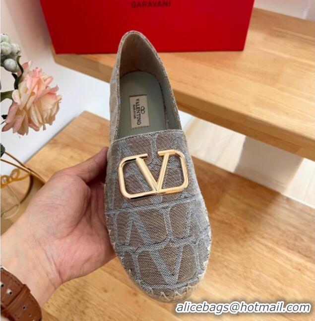 Good Quality Valentino Toile Iconographe Fabric Espadrilles Grey 323138