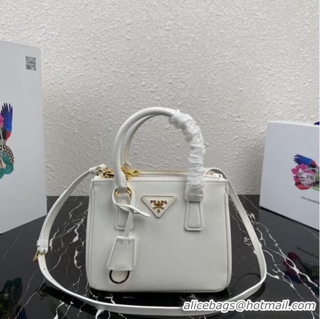 Buy Cheap Prada Galleria Saffiano leather mini-bag 1BA906 white