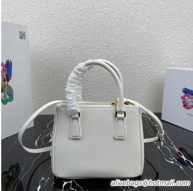 Buy Cheap Prada Galleria Saffiano leather mini-bag 1BA906 white