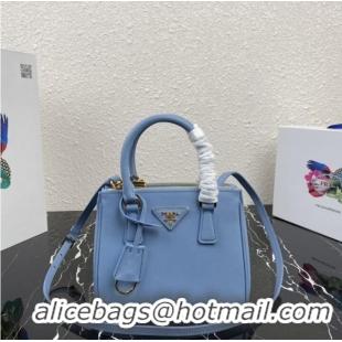 Good Looking Prada Galleria Saffiano leather mini-bag 1BA906 blue