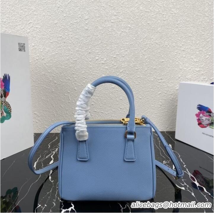 Good Looking Prada Galleria Saffiano leather mini-bag 1BA906 blue