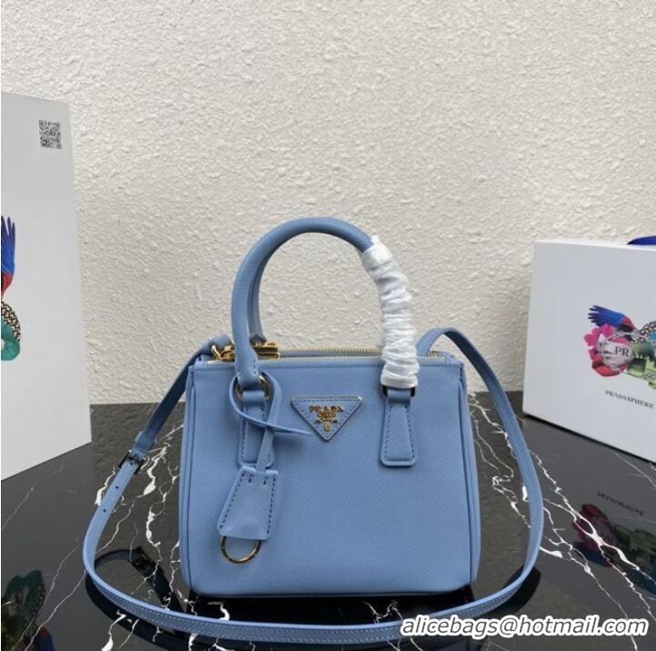 Good Looking Prada Galleria Saffiano leather mini-bag 1BA906 blue