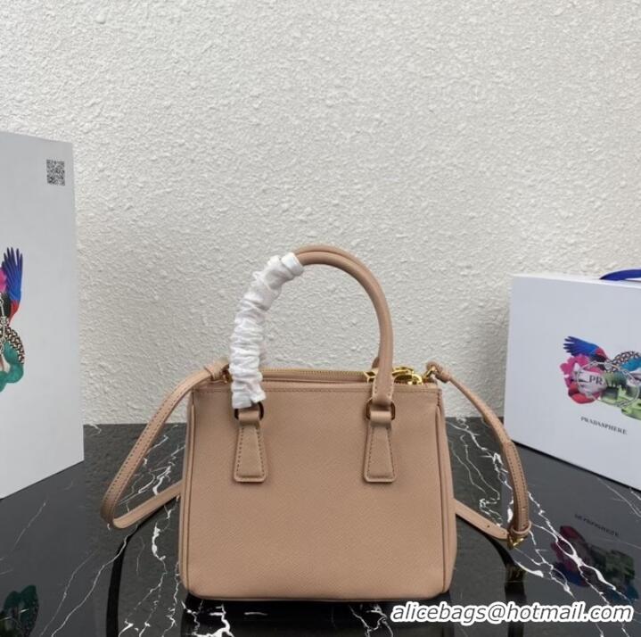 Pretty Style Prada Galleria Saffiano leather mini-bag 1BA906 nude