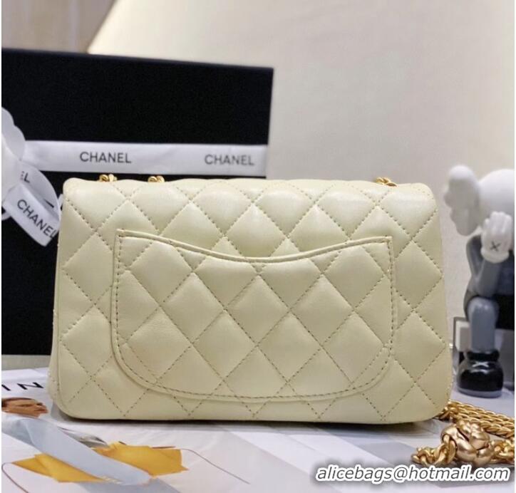 Trendy Design Chanel MINI FLAP BAG AS1116 cream