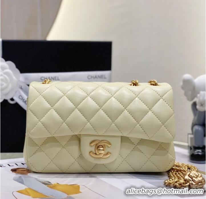 Trendy Design Chanel MINI FLAP BAG AS1116 cream