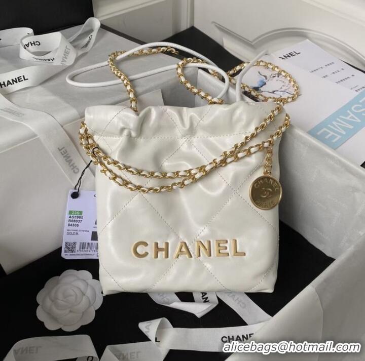 Super Quality CHANEL 22 MINI HANDBAG AS3980 white