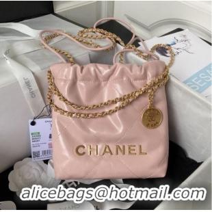 Traditional Discount CHANEL 22 MINI HANDBAG AS3980 pink