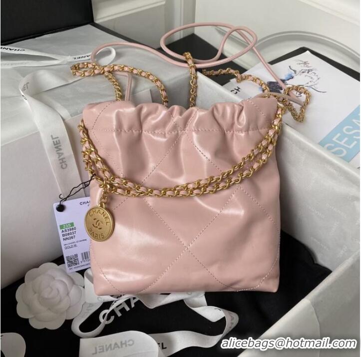 Traditional Discount CHANEL 22 MINI HANDBAG AS3980 pink