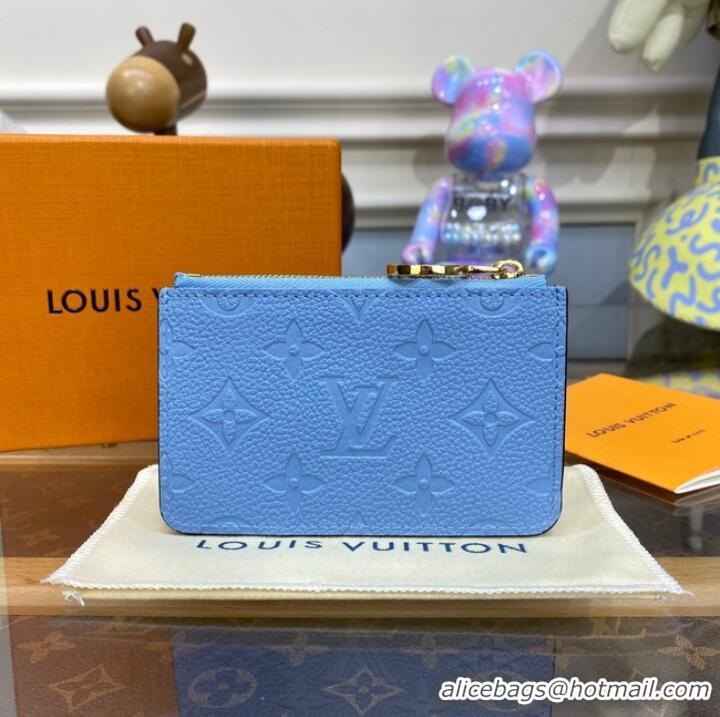 Most Popular Louis Vuitton Romy Card Holder N81880 blue