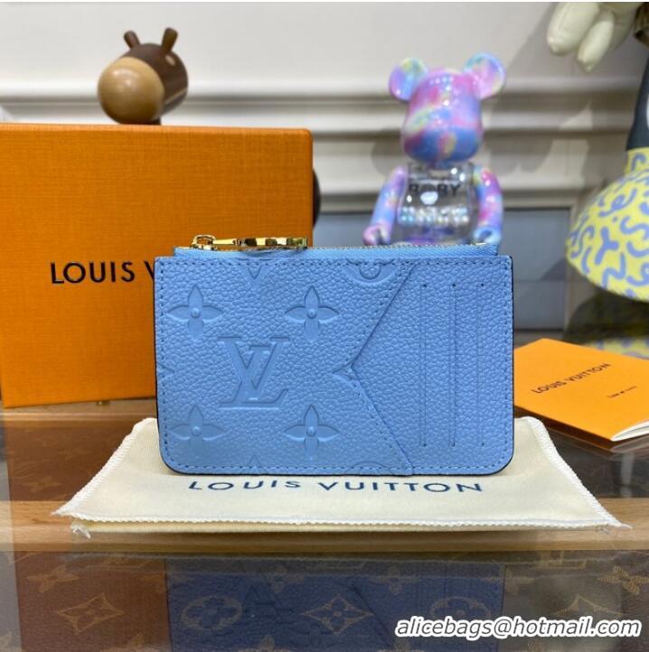 Most Popular Louis Vuitton Romy Card Holder N81880 blue