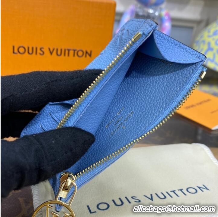 Most Popular Louis Vuitton Romy Card Holder N81880 blue