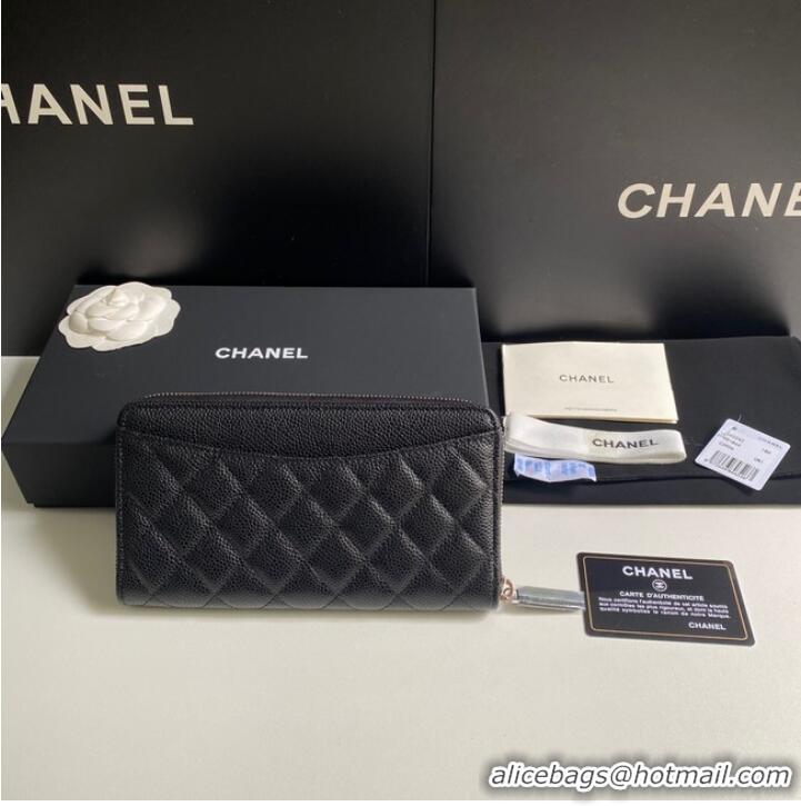 Good Product Chanel Calfskin Leather & Gold-Tone Metal AP0242 black