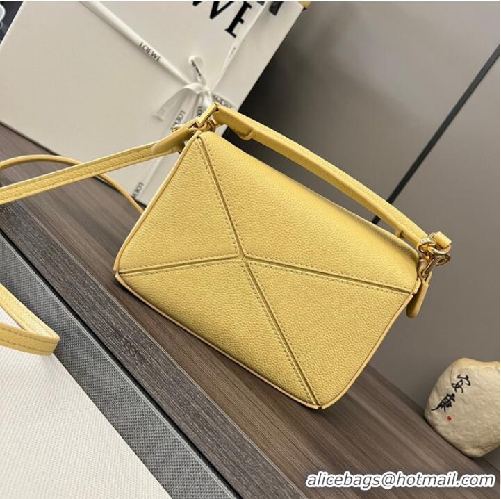 Unique Discount Loewe mini Puzzle Bag Original Leather 6223 yellow