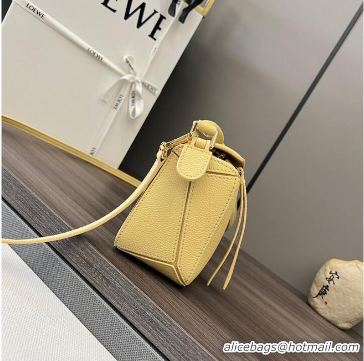 Unique Discount Loewe mini Puzzle Bag Original Leather 6223 yellow