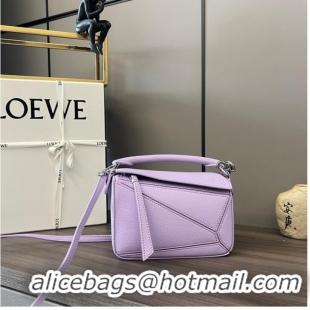 Luxury Cheap Loewe mini Puzzle Bag Original Leather 6223 purple