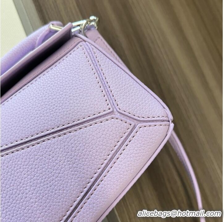 Luxury Cheap Loewe mini Puzzle Bag Original Leather 6223 purple