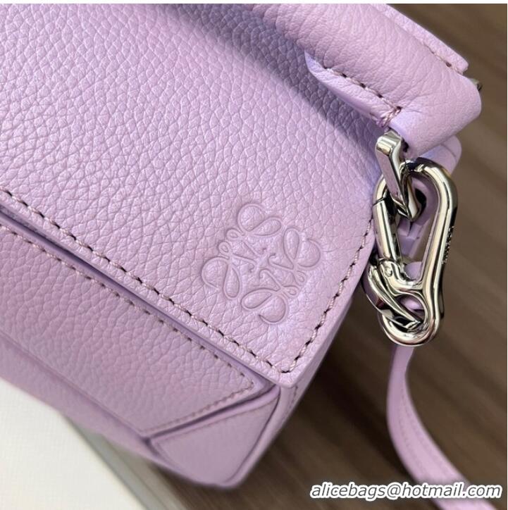 Luxury Cheap Loewe mini Puzzle Bag Original Leather 6223 purple