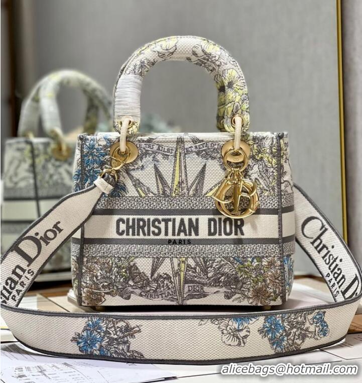 Promotional Dior MEDIUM LADY D-LITE BAG M0565OR GRAY