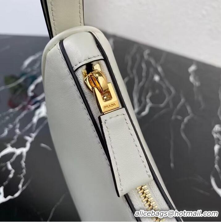 Top Quality Prada leather shoulder bag 1BC194 white