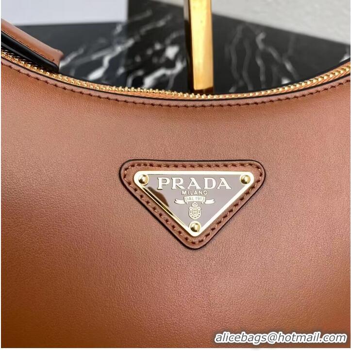 Big Discount Prada leather shoulder bag 1BC194 brown