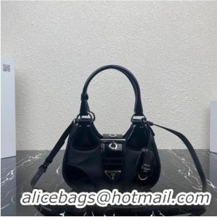 Reasonable Price Prada Moon padded nappa-leather bag 1AC811 black