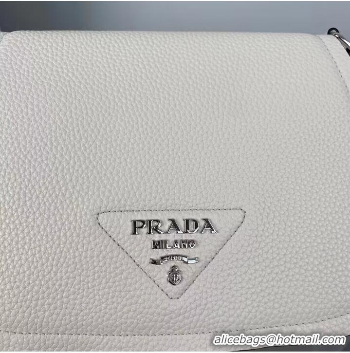 Good Product Prada Leather shoulder bag 1AD229 White