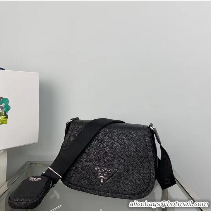 Grade Quality Prada Leather shoulder bag 1AD229 black