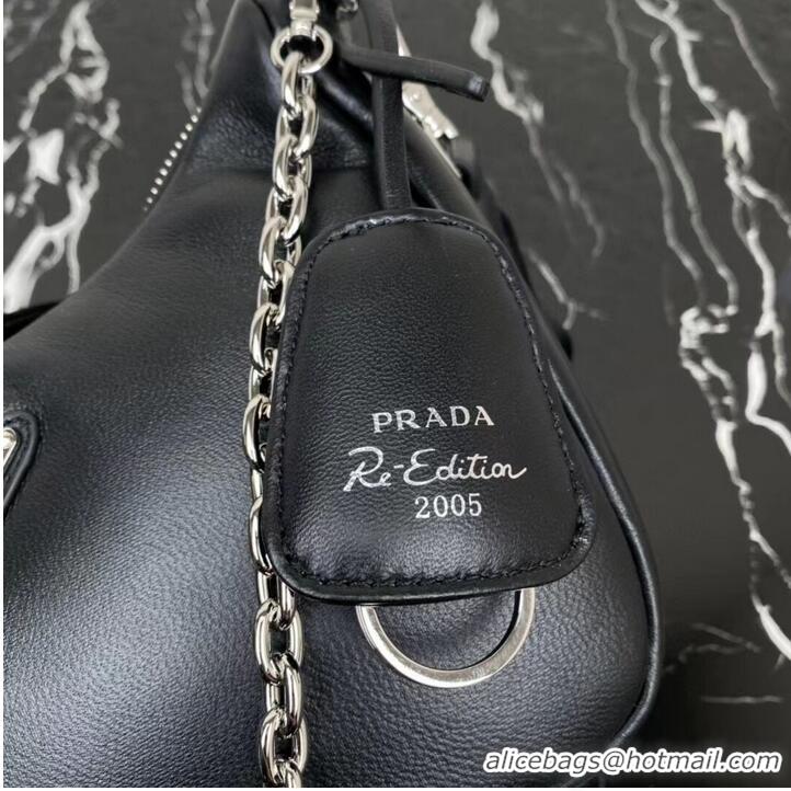 Most Popular Prada leather shoulder bag 1AH024 black