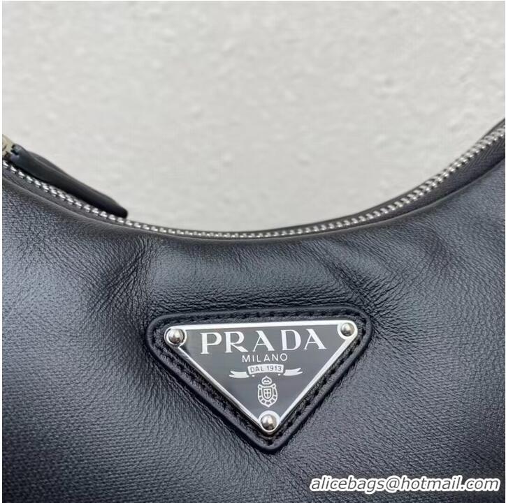 Most Popular Prada leather shoulder bag 1AH024 black