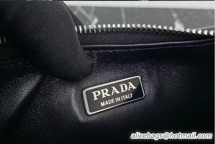 Most Popular Prada leather shoulder bag 1AH024 black