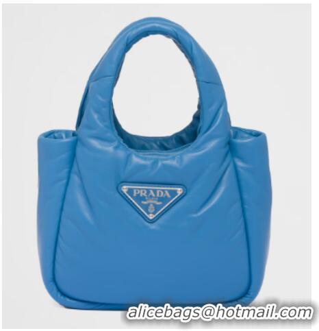 Popular Style Prada Small padded Soft nappa-leather bag 1BA359 blue