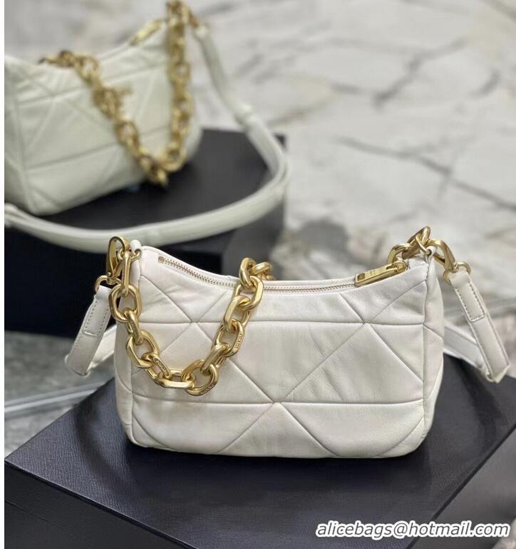 Reasonable Price Prada leather shoulder bag 1BH117 white