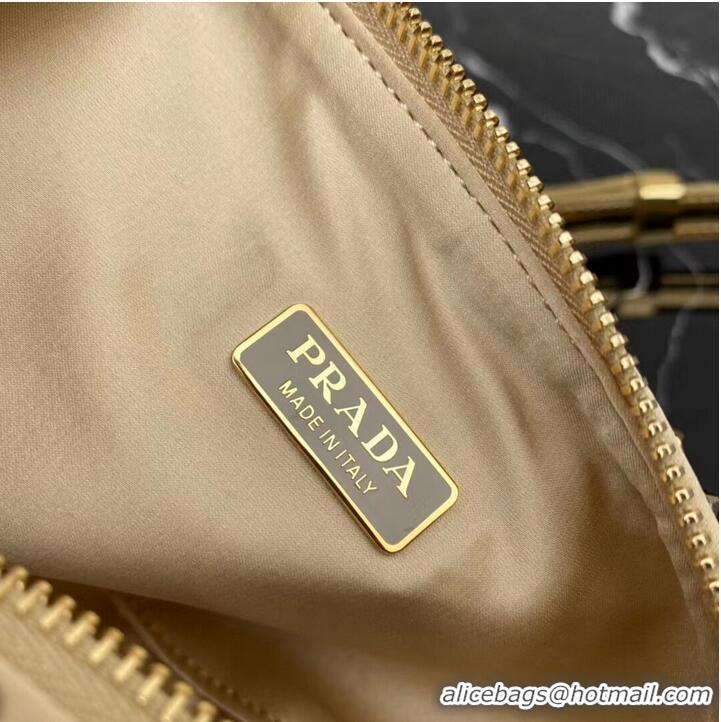 Top Grade Prada Crystal-studded satin pouch 1NQ044 Gold