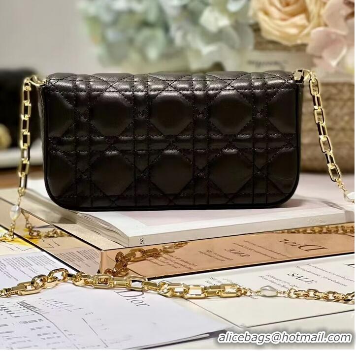 Affordable Price LADY DIOR PHONE POUCH Aesthetic Cannage Lambskin S0977OE black