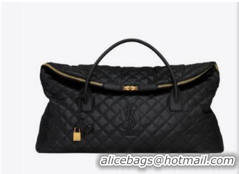 Top Quality SAINT LAUREN ES GIANT TRAVEL BAG IN QUILTED LEATHER 736009 black