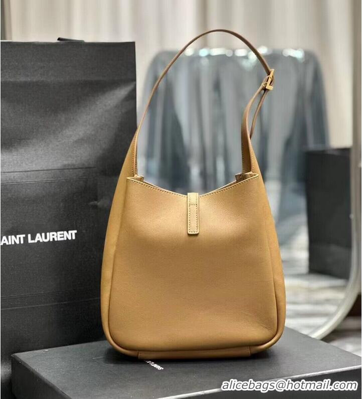 Well Crafted SAINT LAUREN LE 5 A 7 SOFT SMALL IN SMOOTH LEATHER 713938 apricot