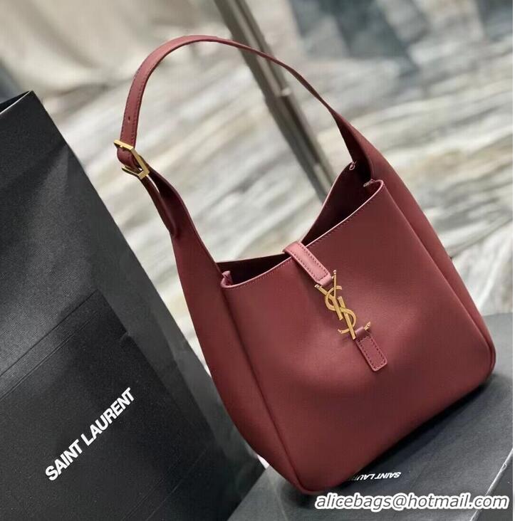 Cheapest SAINT LAUREN LE 5 A 7 SOFT SMALL IN SMOOTH LEATHER 713938 ROUGE LEGION