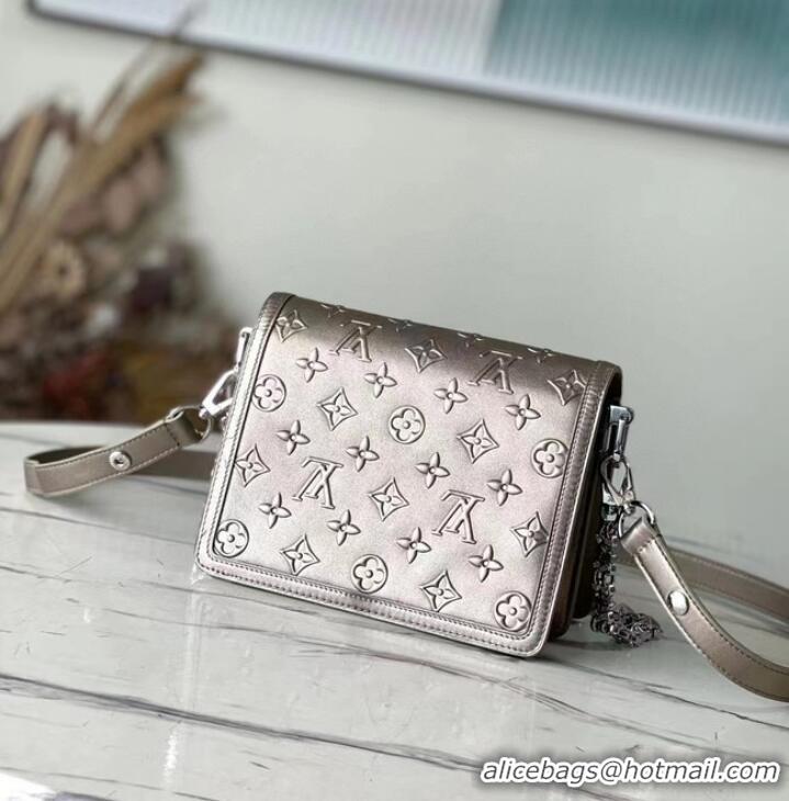 Buy Fashionable Louis Vuitton Leather DAUPHINE M21740 silvery grey