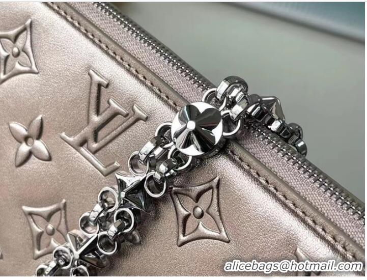 Promotional Louis Vuitton Leather M81828 silvery grey