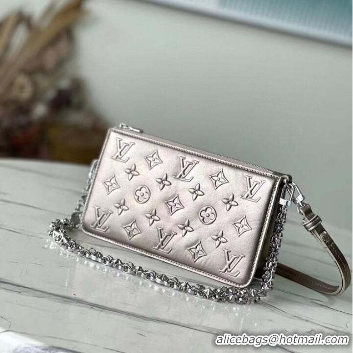 Promotional Louis Vuitton Leather M81828 silvery grey