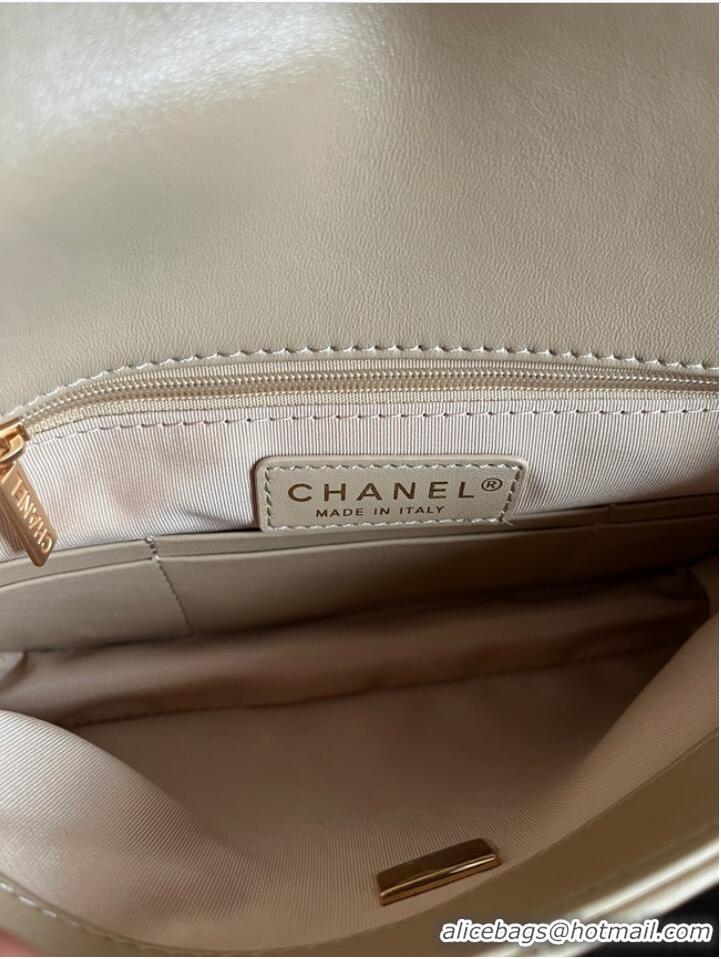 Discount Chanel SMALL FLAP BAG Lambskin & Gold-Tone Metal AS3855 khaki