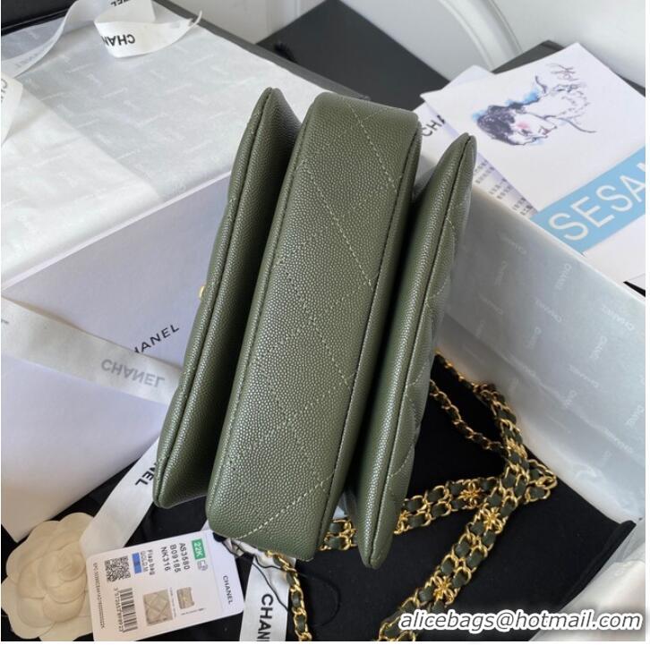 Promotional Chanel FLAP BAG AS3580 green