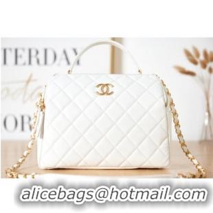 Buy Cheapest Chanel BOWLING BAG AS3740 white