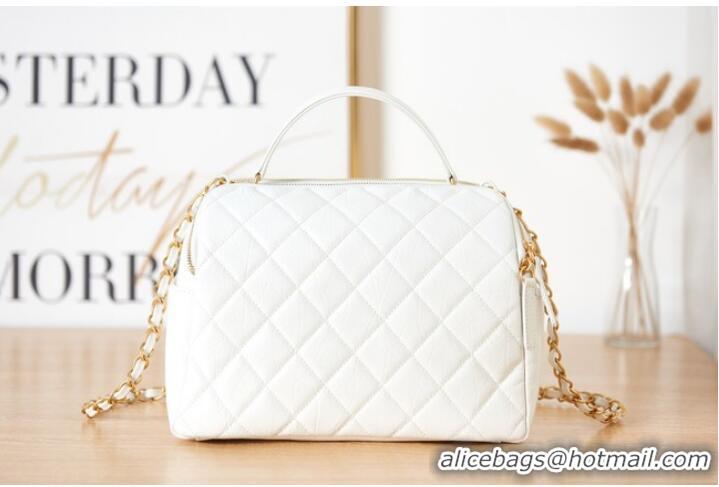 Buy Cheapest Chanel BOWLING BAG AS3740 white