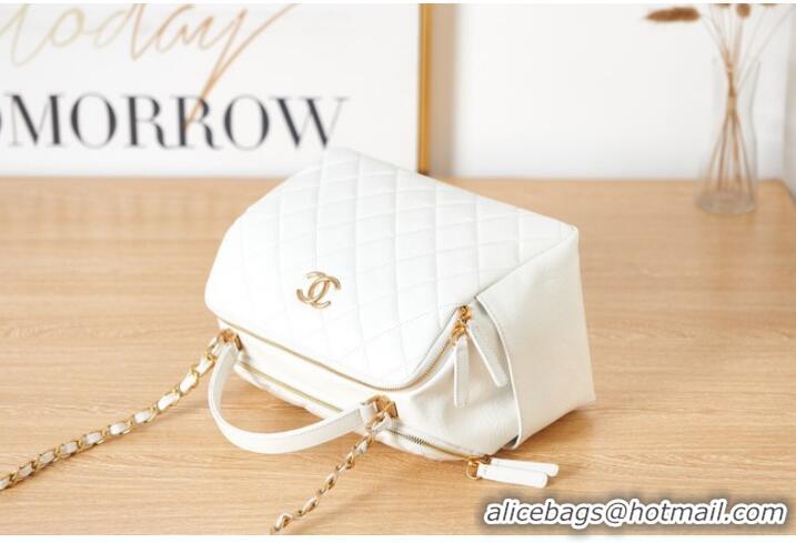 Buy Cheapest Chanel BOWLING BAG AS3740 white