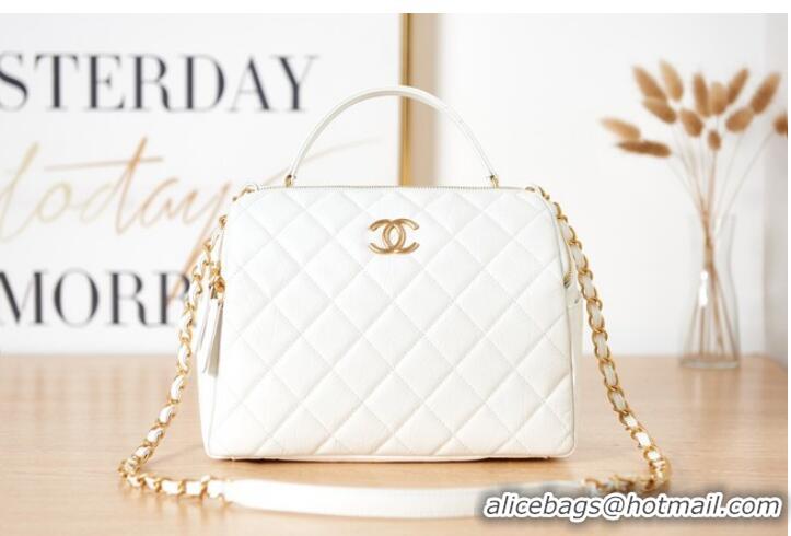 Buy Cheapest Chanel BOWLING BAG AS3740 white