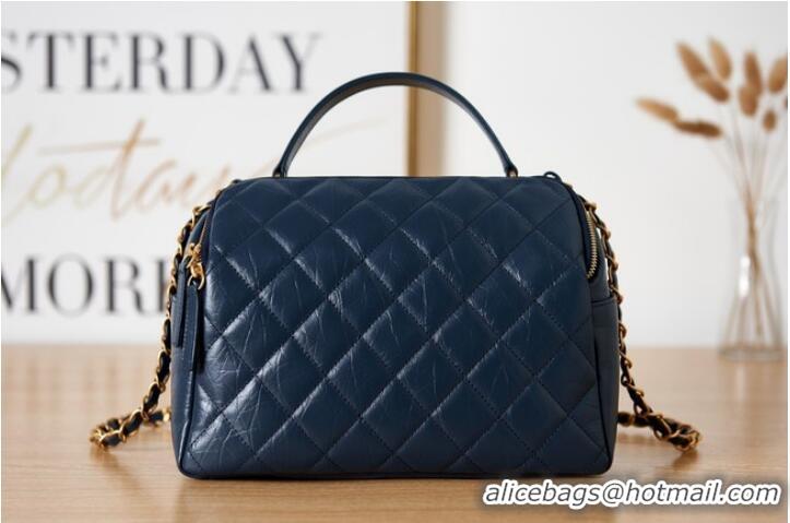 Cheapest Chanel BOWLING BAG AS3740 Dark Blue