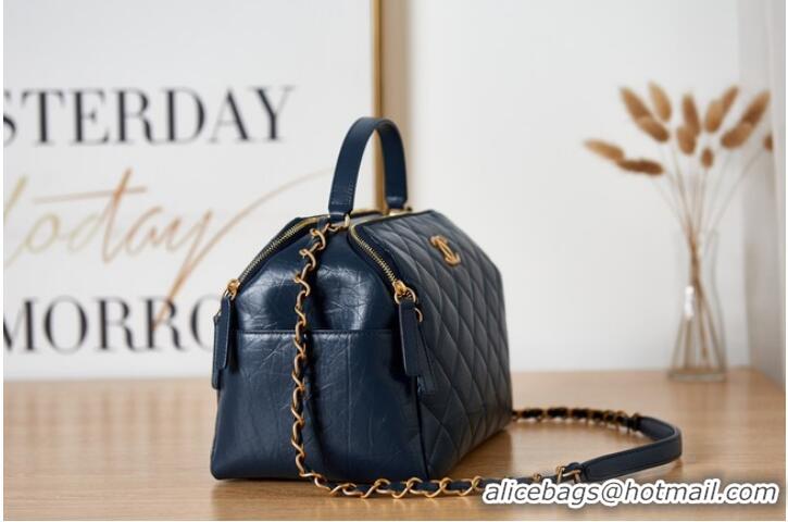 Cheapest Chanel BOWLING BAG AS3740 Dark Blue