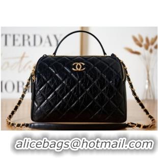 Luxurious Best Price Chanel BOWLING BAG AS3740 black