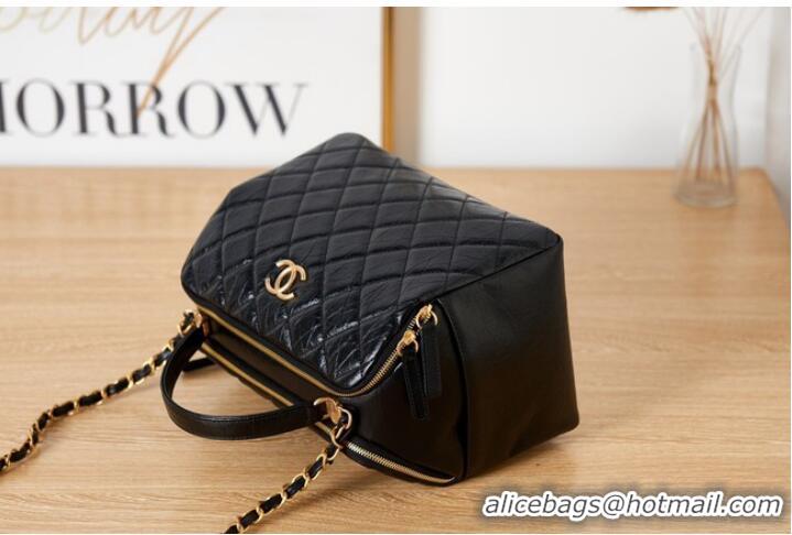 Luxurious Best Price Chanel BOWLING BAG AS3740 black